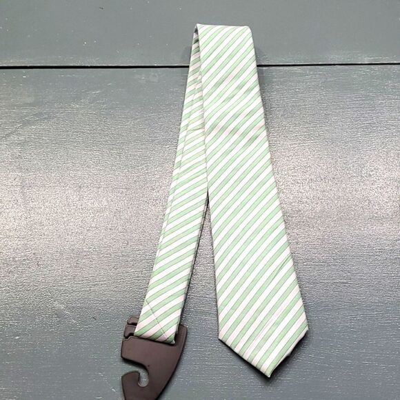 Men's Giorgio g.T.Rhodes Vero Beach NWT Tie, new with tags. Green/white. - Picture 1 of 8